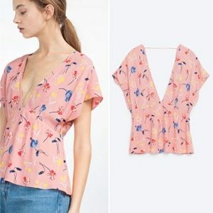 Zara Trafaluc floral top